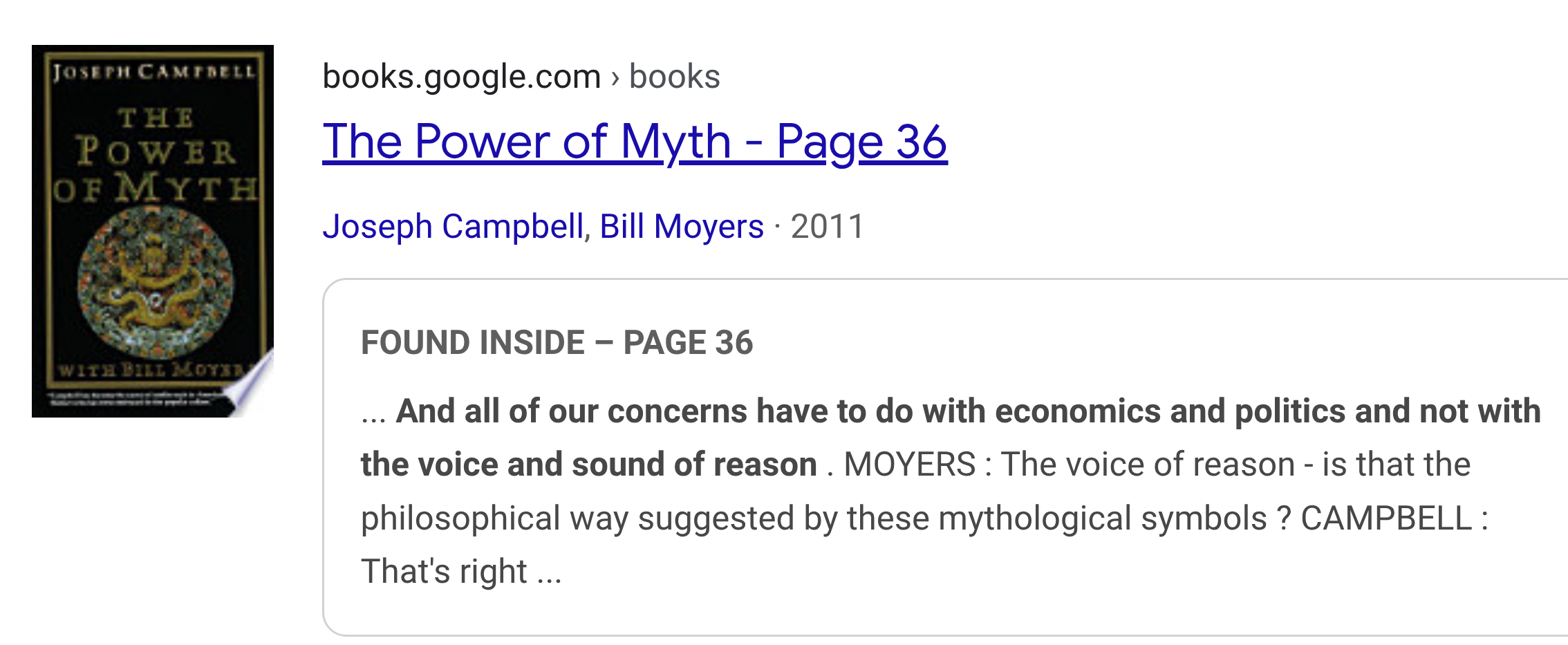 Page 36 - The Power of Myth. Google books